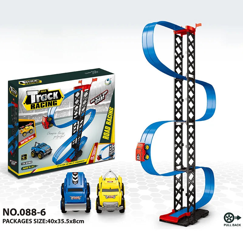 DIY Assembly Interactive Anti-Gravity Magnetic Rail Car Racing Track Toy for Kids