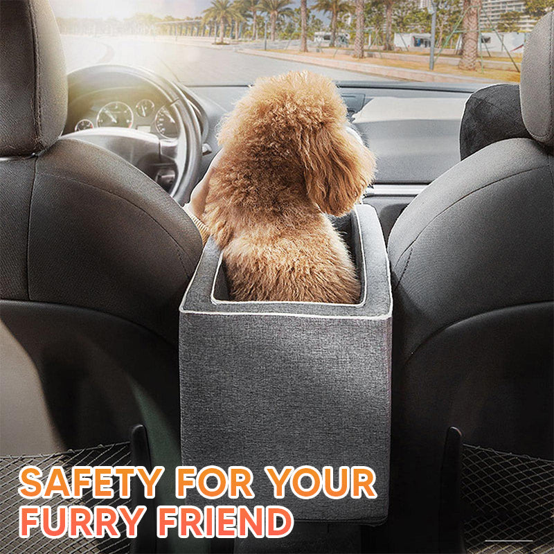 Portable Safety Car Central Console Pet Seat Bed for Small Dogs and Cats