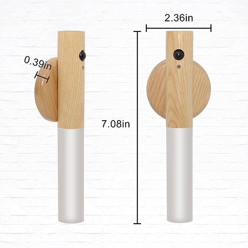 Wooden USB Rechargeable Magnetic Motion Sensor Night Light for Hallways, Bedrooms, etc.