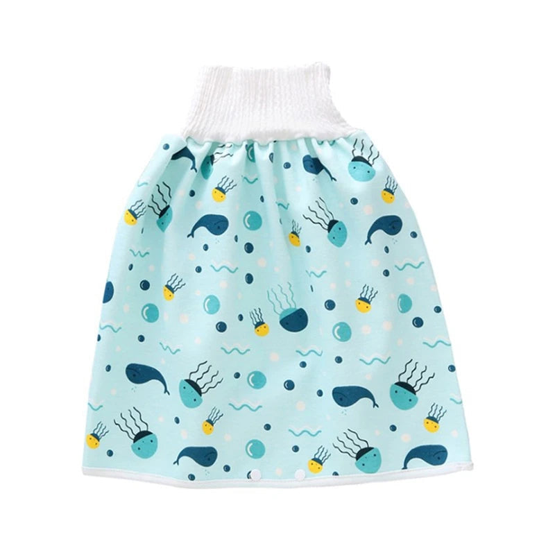 Unisex Leak-proof Super Absorbent High Waist Comfy Cloth Diaper Skirt & Pants for Infants Baby Kids