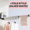 Foldable & Retractable Aluminum Alloy Clothes Drying Rack with Suction Cup