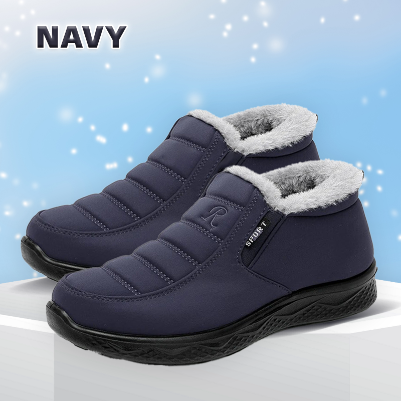 2023 Ergonomic Shoes Winter Non-slip Waterproof Snow Plush Ankle Boots