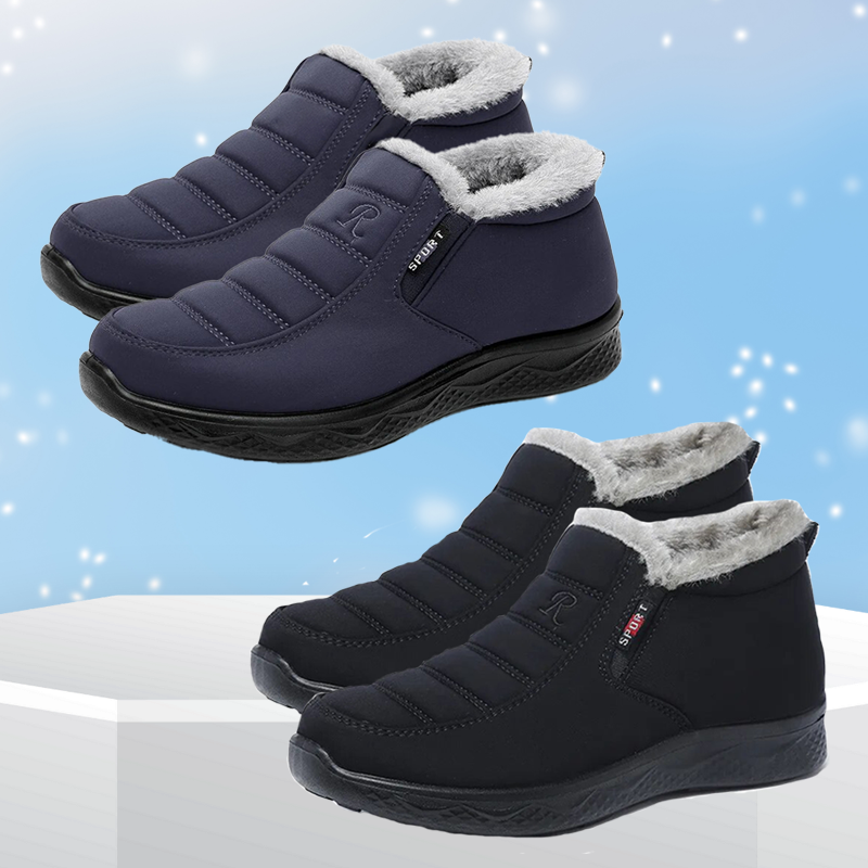 2023 Ergonomic Shoes Winter Non-slip Waterproof Snow Plush Ankle Boots