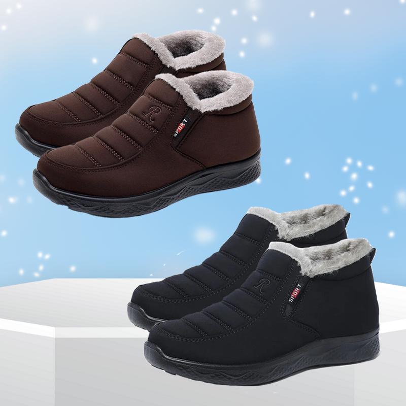 2023 Ergonomic Shoes Winter Non-slip Waterproof Snow Plush Ankle Boots