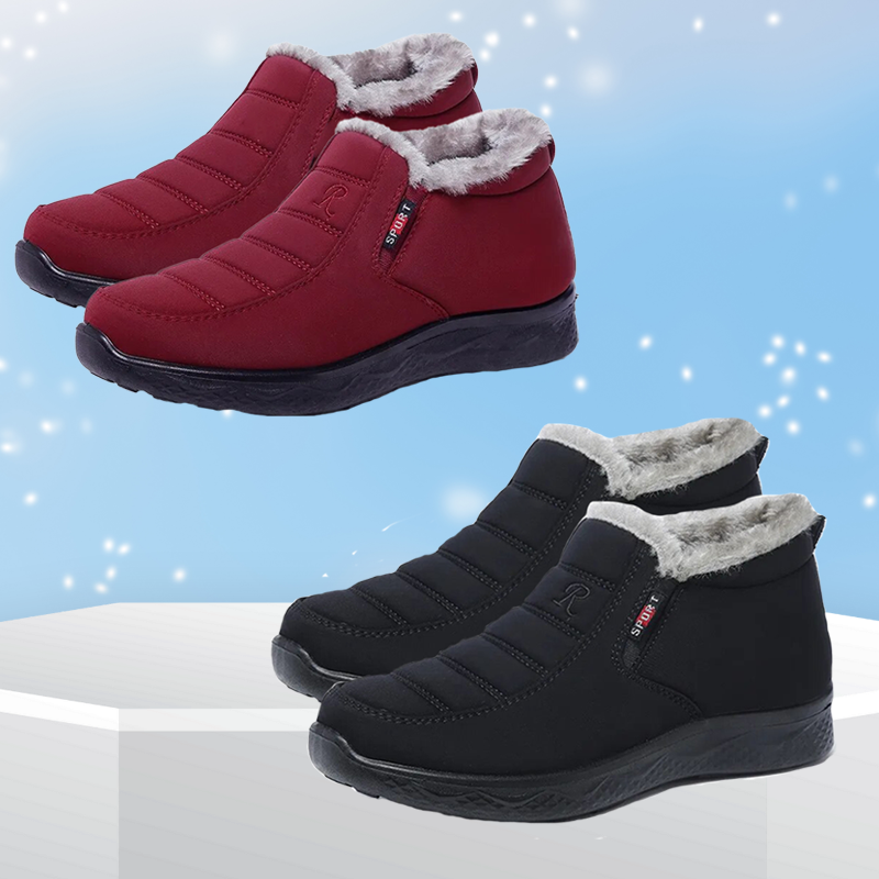 2023 Ergonomic Shoes Winter Non-slip Waterproof Snow Plush Ankle Boots