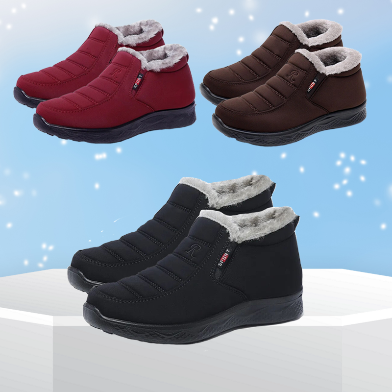 2023 Ergonomic Shoes Winter Non-slip Waterproof Snow Plush Ankle Boots