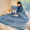 Multifunctional Winter Lazy Thickened Skin-friendly Brushed Quilt with Sleeves