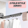 Foldable & Retractable Aluminum Alloy Clothes Drying Rack with Suction Cup