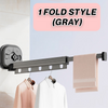 Foldable & Retractable Aluminum Alloy Clothes Drying Rack with Suction Cup