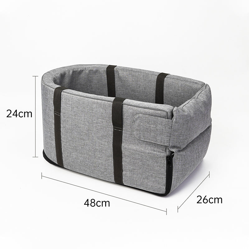 Portable Safety Car Central Console Pet Seat Bed for Small Dogs and Cats