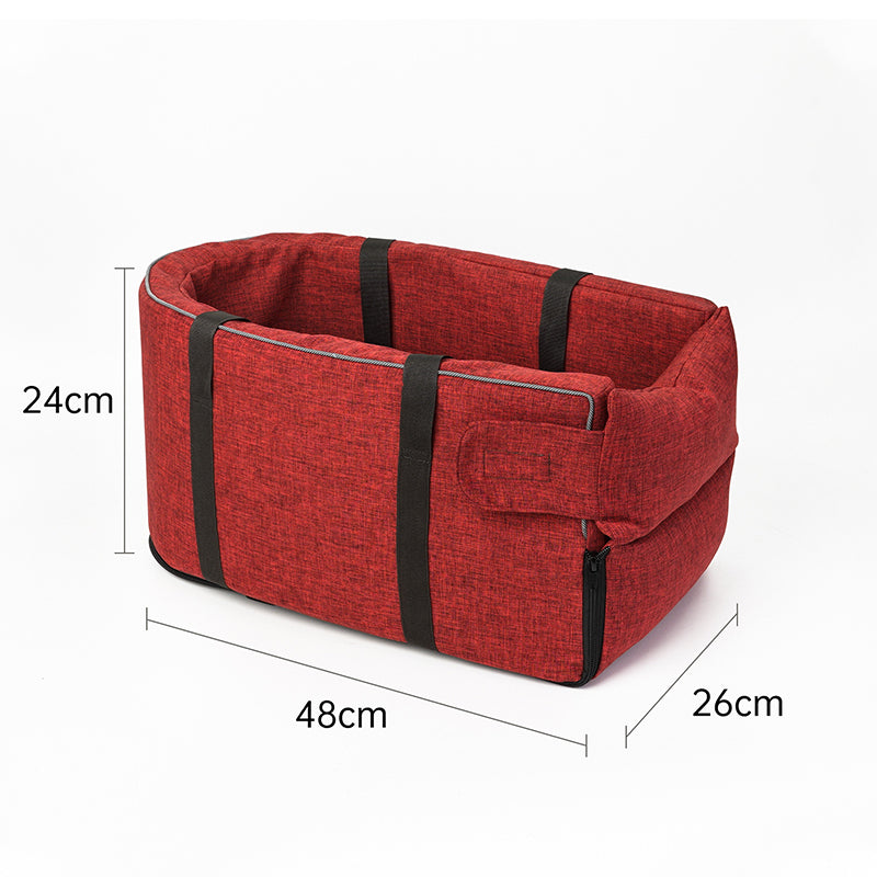 Portable Safety Car Central Console Pet Seat Bed for Small Dogs and Cats