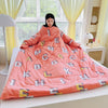 Multifunctional Winter Lazy Thickened Skin-friendly Brushed Quilt with Sleeves