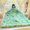 Multifunctional Winter Lazy Thickened Skin-friendly Brushed Quilt with Sleeves