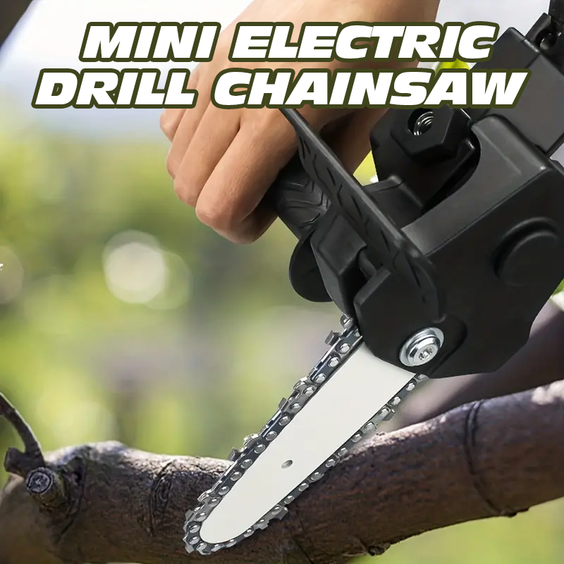 4" &  6" Mini Electric Drill Attachment Chainsaw  For Woodworking Gardening