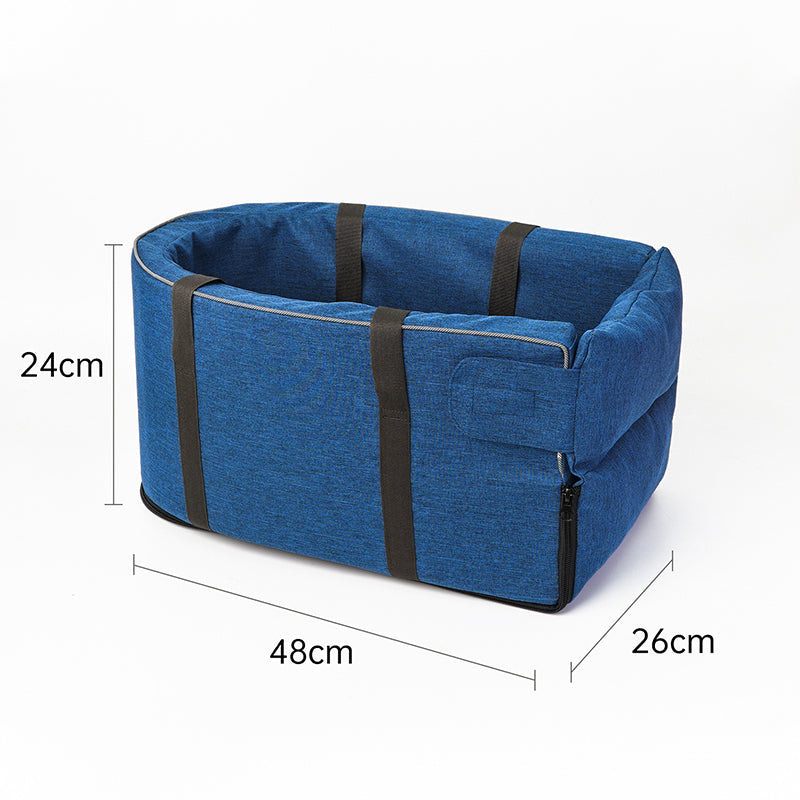 Portable Safety Car Central Console Pet Seat Bed for Small Dogs and Cats