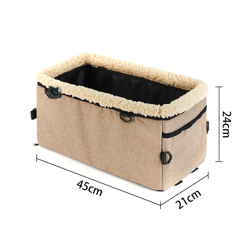 Portable Safety Car Central Console Pet Seat Bed for Small Dogs and Cats