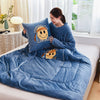 Multifunctional Winter Lazy Thickened Skin-friendly Brushed Quilt with Sleeves