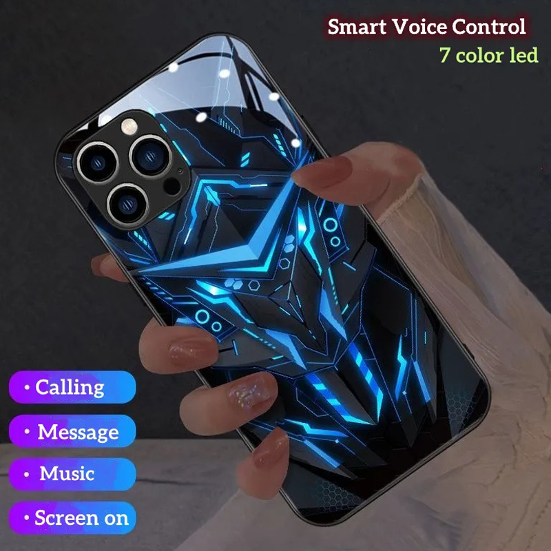 Glowing Luminous Illuminated  Smart Voice Controlled Cover For Iphone & Samsung Smartphone Series