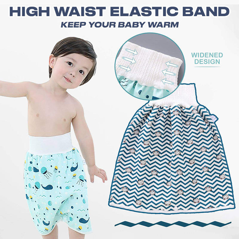 Unisex Leak-proof Super Absorbent High Waist Comfy Cloth Diaper Skirt & Pants for Infants Baby Kids