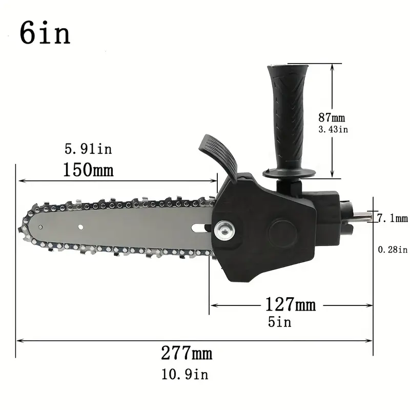 4" &  6" Mini Electric Drill Attachment Chainsaw  For Woodworking Gardening