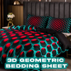 3D Soft Geometric Stereoscopic Dense Hole Warm Duvet Patterns Bedding Set