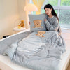 Multifunctional Winter Lazy Thickened Skin-friendly Brushed Quilt with Sleeves