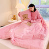 Multifunctional Winter Lazy Thickened Skin-friendly Brushed Quilt with Sleeves