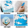 3D Creative DIY Paper Calendar Memo Notepad 2024 with LED Lights for Desk Decoration