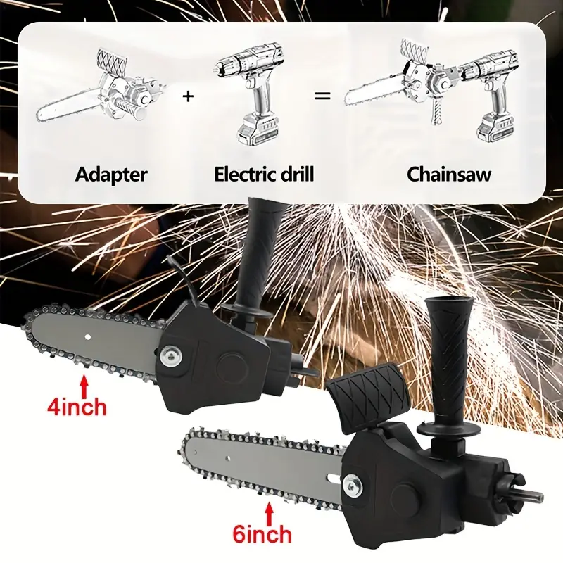 4" &  6" Mini Electric Drill Attachment Chainsaw  For Woodworking Gardening