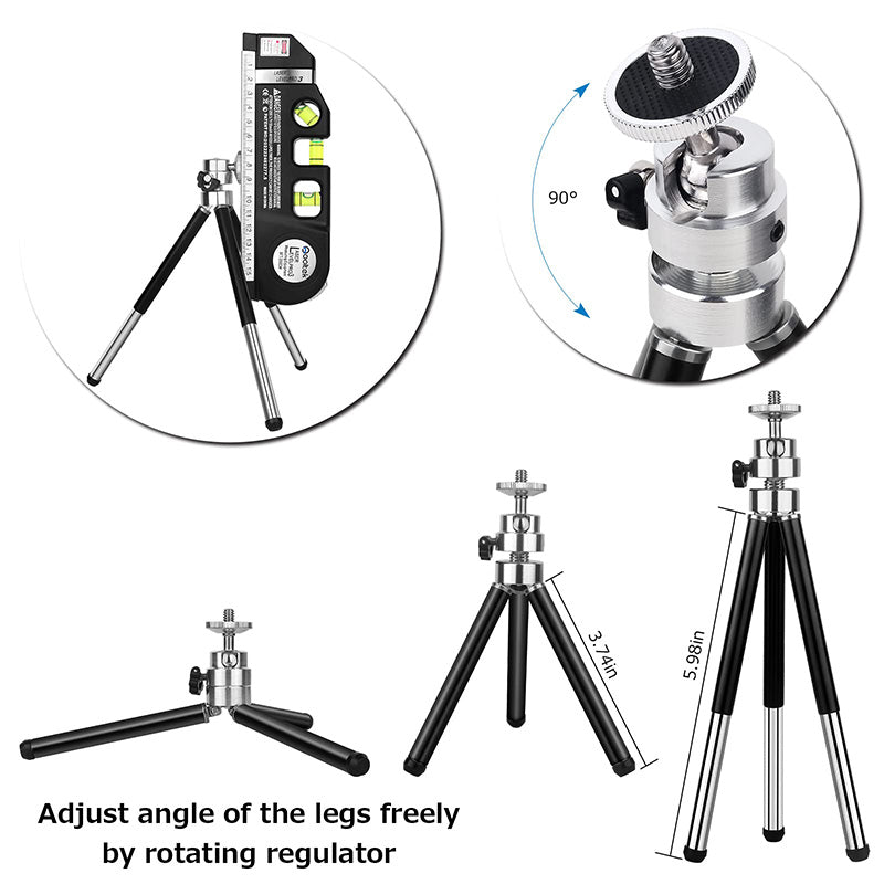 4 In 1 Multifunctional Laser Leveler Tool With 8ft/2.5m Standard Measure Tape Metric Rulers Metal Tripod