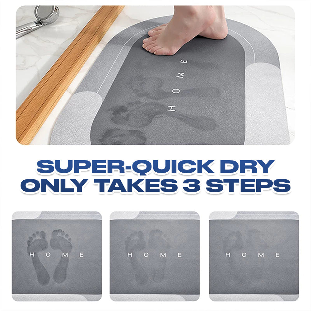 Super Absorbent Anti-Slip Quick-Drying Rubber Simple Design Bathroom Kitchen Living Room Mat