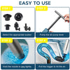 Universal Stainless Steel High-pressure Toilet Plunger Clog Remover with Visual Barometer for Bathroom Shower Sink