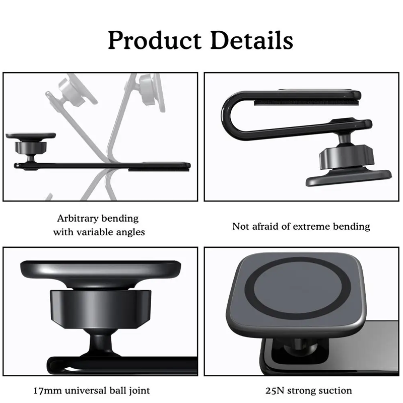 Magsafe Magnetic Car Phone Holder for iPhone 15 14 13 12 Pro Max Plus Mini Android All Phones