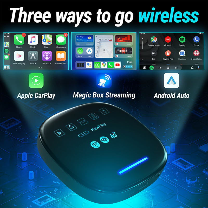 2023 Wireless Android Auto/CarPlay Adapter Streaming Multimedia Box with HDMI & 4G SIM