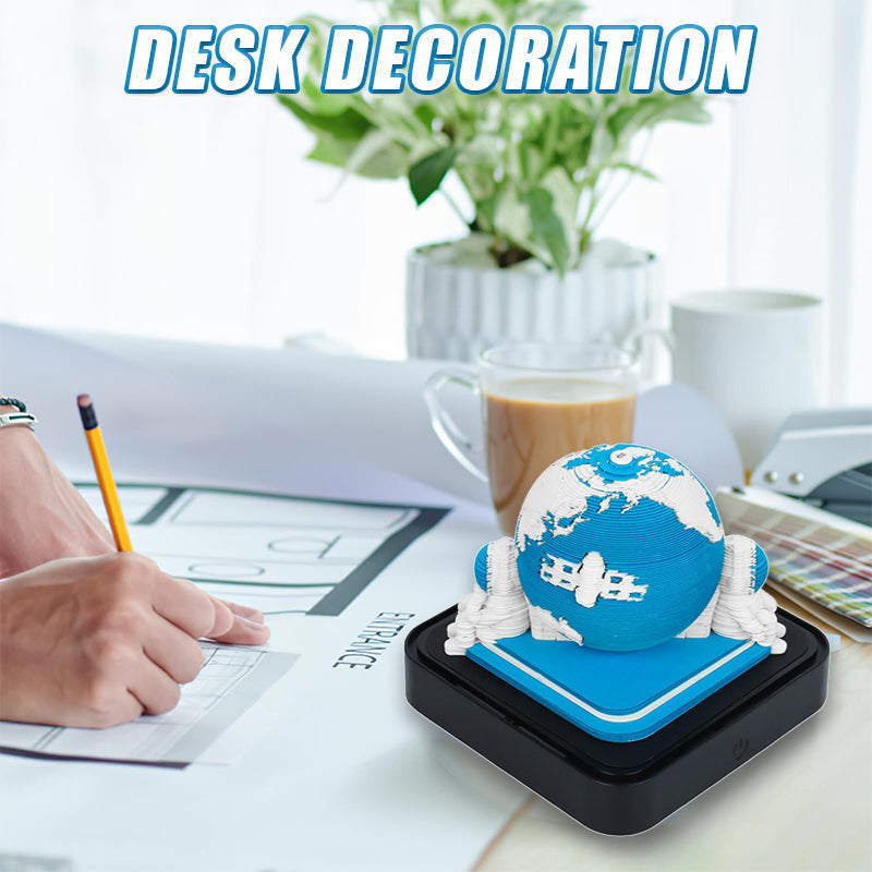 3D Creative DIY Paper Calendar Memo Notepad 2024 with LED Lights for Desk Decoration