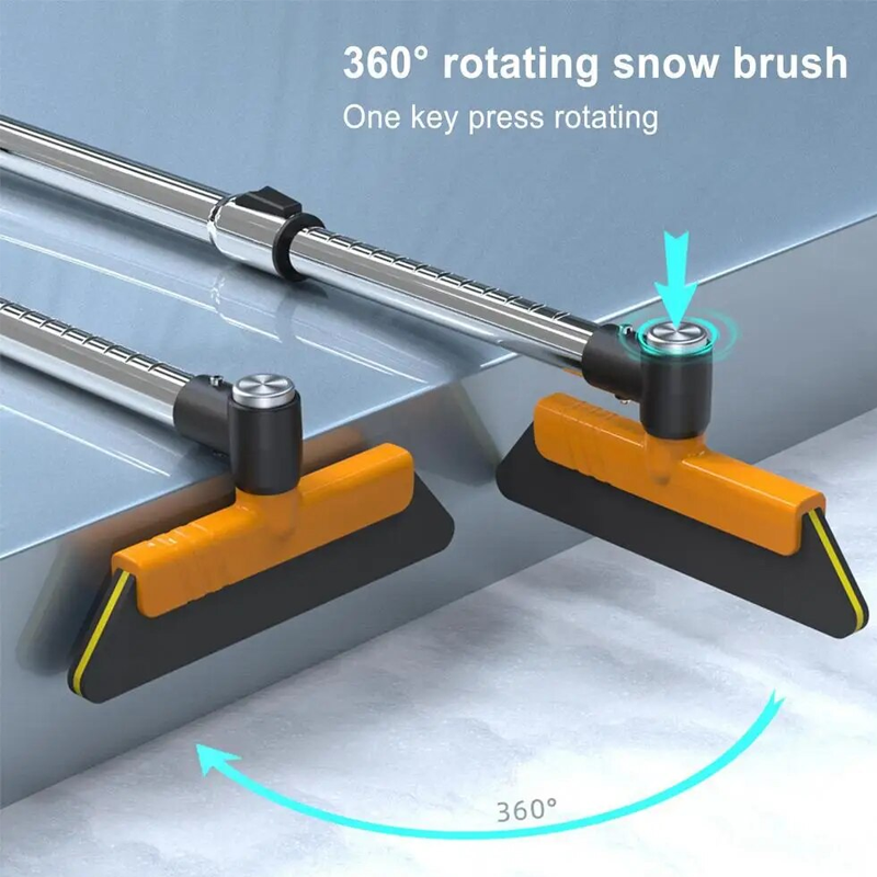 Telescopic Snow Brush & Detachable Ice Scraper with Ergonomic Foam for Cars, SUV