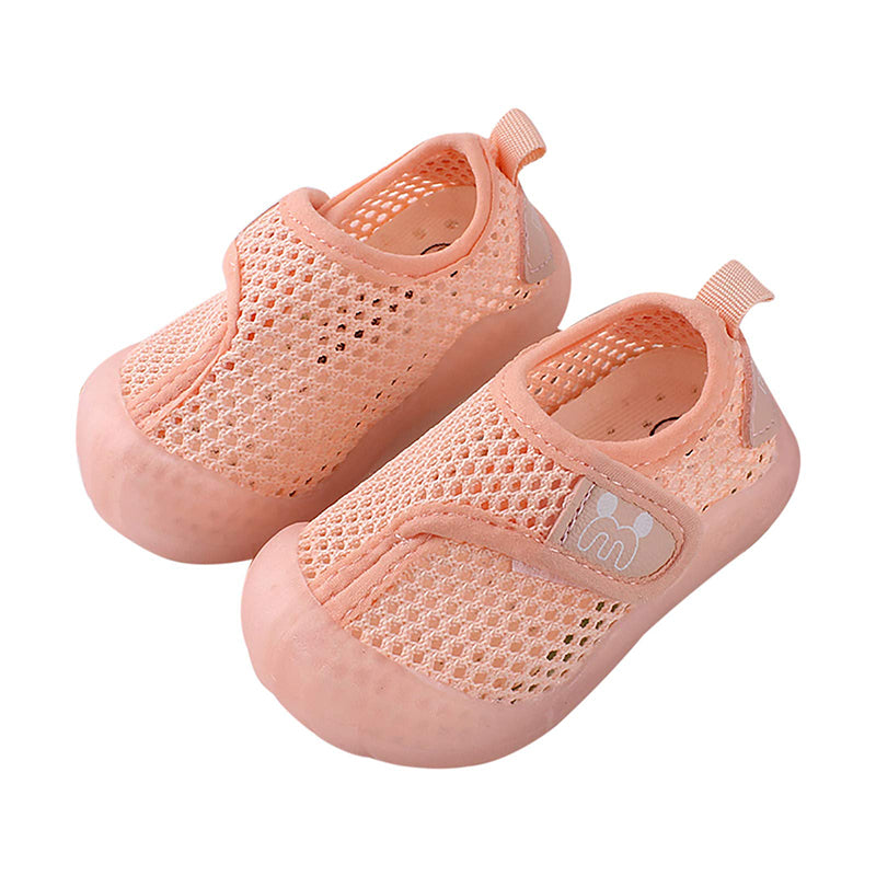 Baby Casual Mesh Breathable Non-slip Lightweight Slip-on Cross-tied Shoes for Toddlers, First Walkers, 1-4 Years Kids