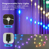 Smart LED RGB Music Sync APP Control Dynamic DIY Curtain Lights for Bedroom, Party, Christmas Decoration