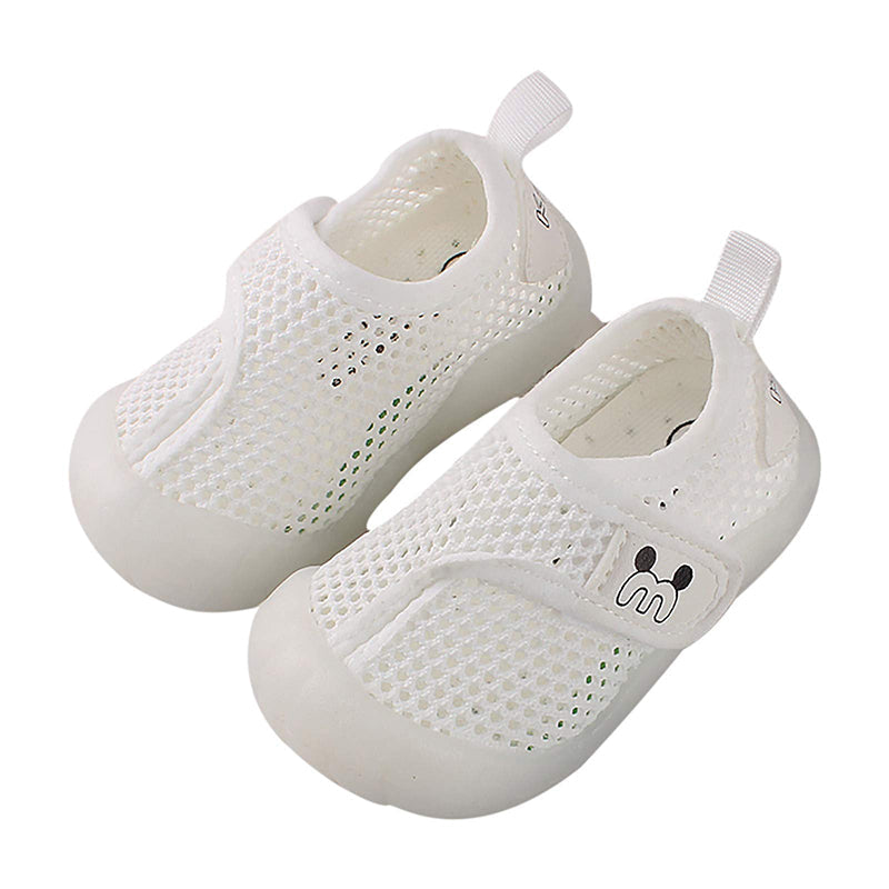 Baby Casual Mesh Breathable Non-slip Lightweight Slip-on Cross-tied Shoes for Toddlers, First Walkers, 1-4 Years Kids