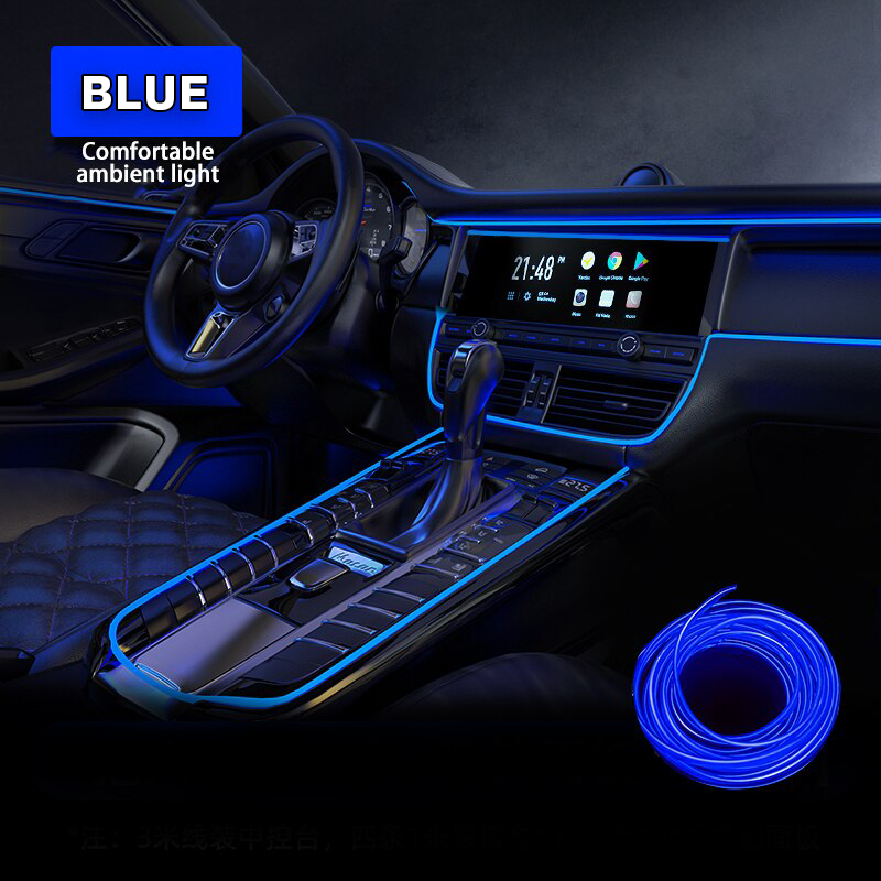 DIY Flexible Car Interior Decoration Ambient Cold Lighting LED Strip With 5V USB