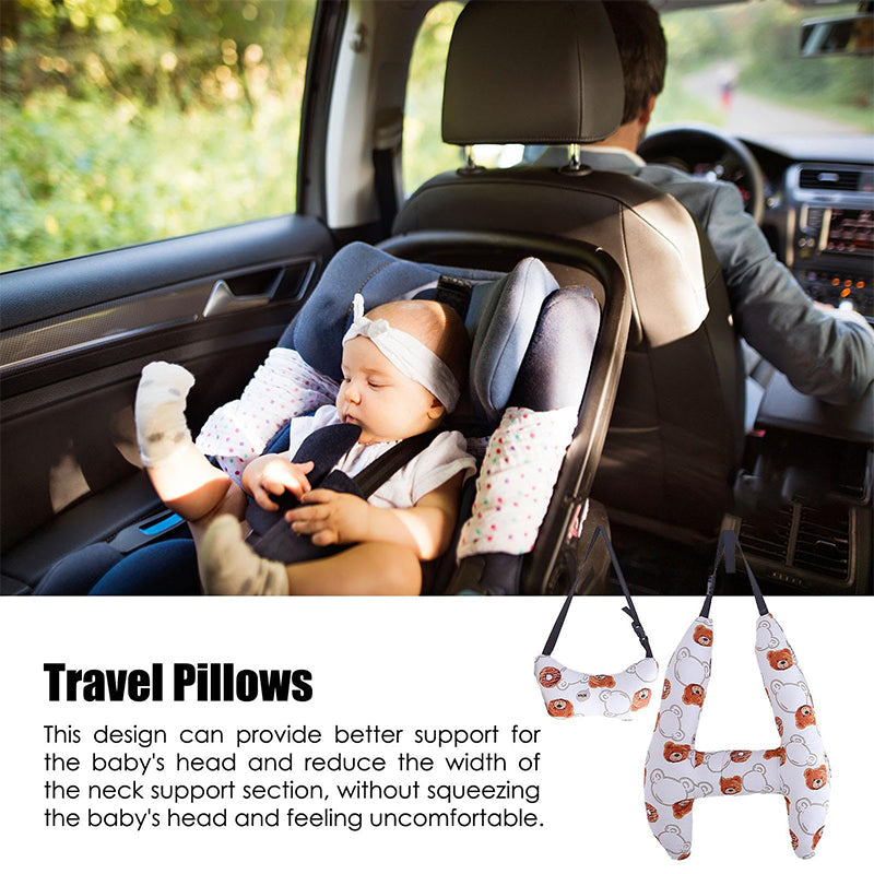 Ergonomic Car Seat Travel Safety Neck Support Cushion Pad Pillow Headrest for Kids & Adults Universal Fit