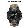 Men Military Sports Outdoor Survival Multi-functional Waterproof Watch