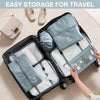 8 Pcs Set Waterproof Large Capacity Travel Luggage Packing Organizer Bags