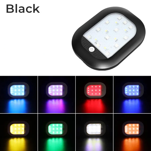 8-Color Magnetic USB Charging LED Car Interior Night Light