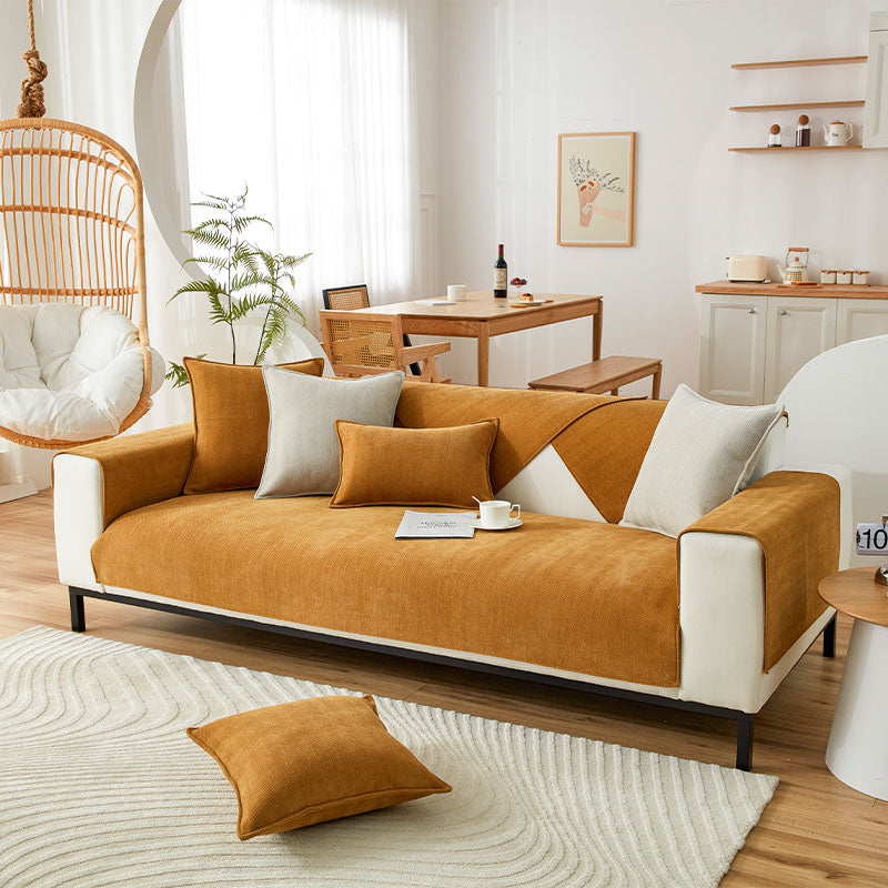 High Quality Non-Slip Anti-Scratch Chenille Fabric Furniture Protector Sofa Cover