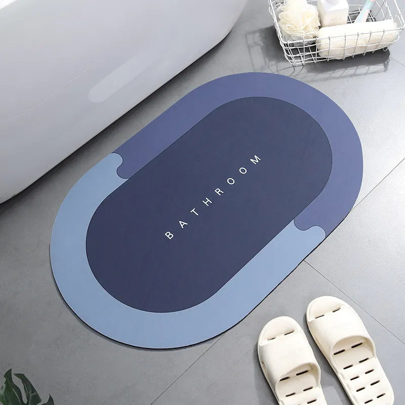 Super Absorbent Anti-Slip Quick-Drying Rubber Simple Design Bathroom Kitchen Living Room Mat