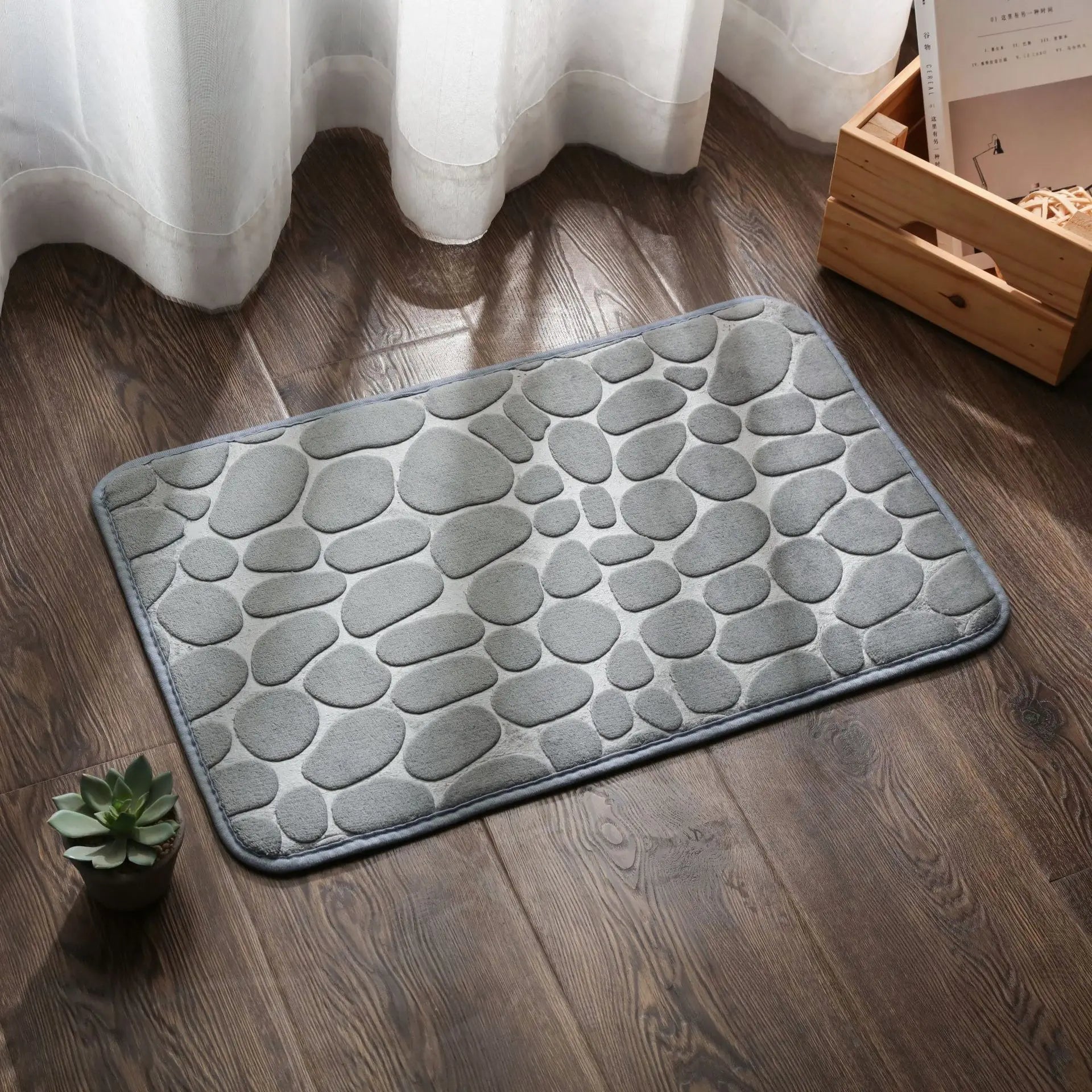 Super Absorbent Anti-Slip Quick-Drying Rubber Simple Design Bathroom Kitchen Living Room Mat