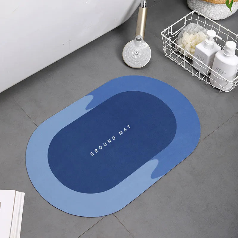 Super Absorbent Anti-Slip Quick-Drying Rubber Simple Design Bathroom Kitchen Living Room Mat