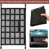 Car Ceiling Cargo Storage Net With Adjustable Double-Layer Mesh Organizer