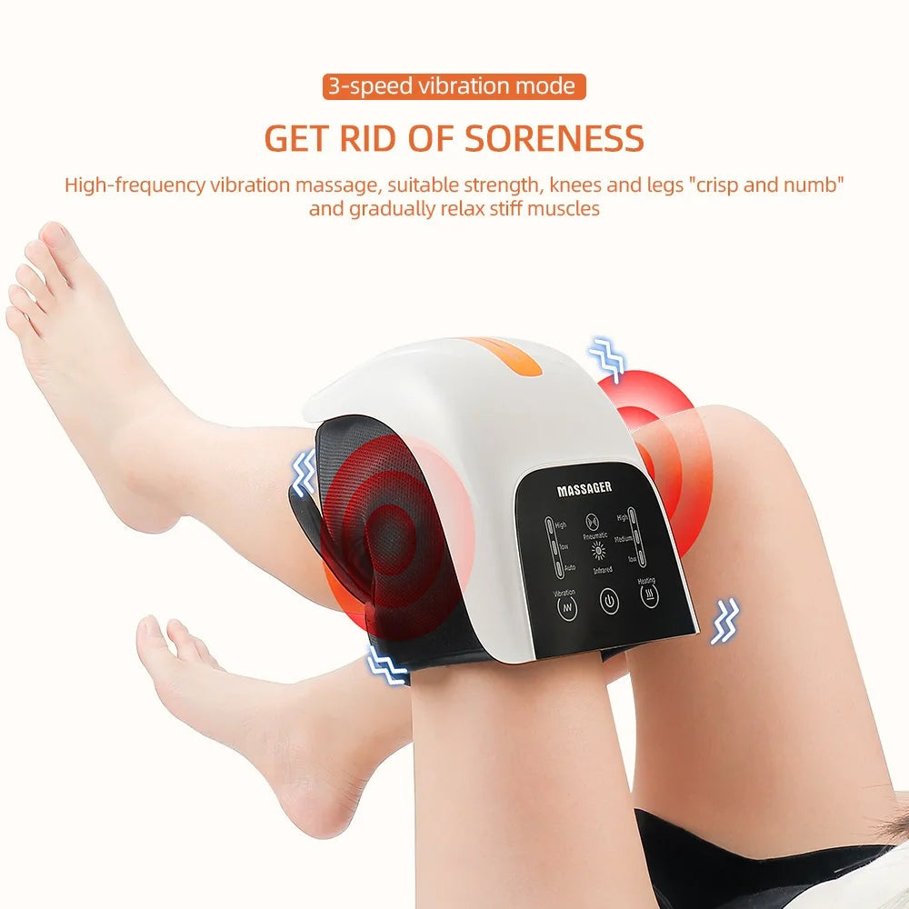 Wireless Airbag Pressure Joint Massager Heating Physiotherapy for Knee, Elbow, Shoulder Pain Relief